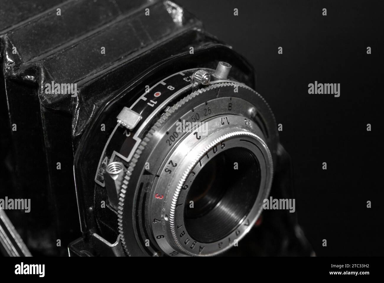 Fotocamera a rullo Agfa record vintage di formato medio. Foto Stock