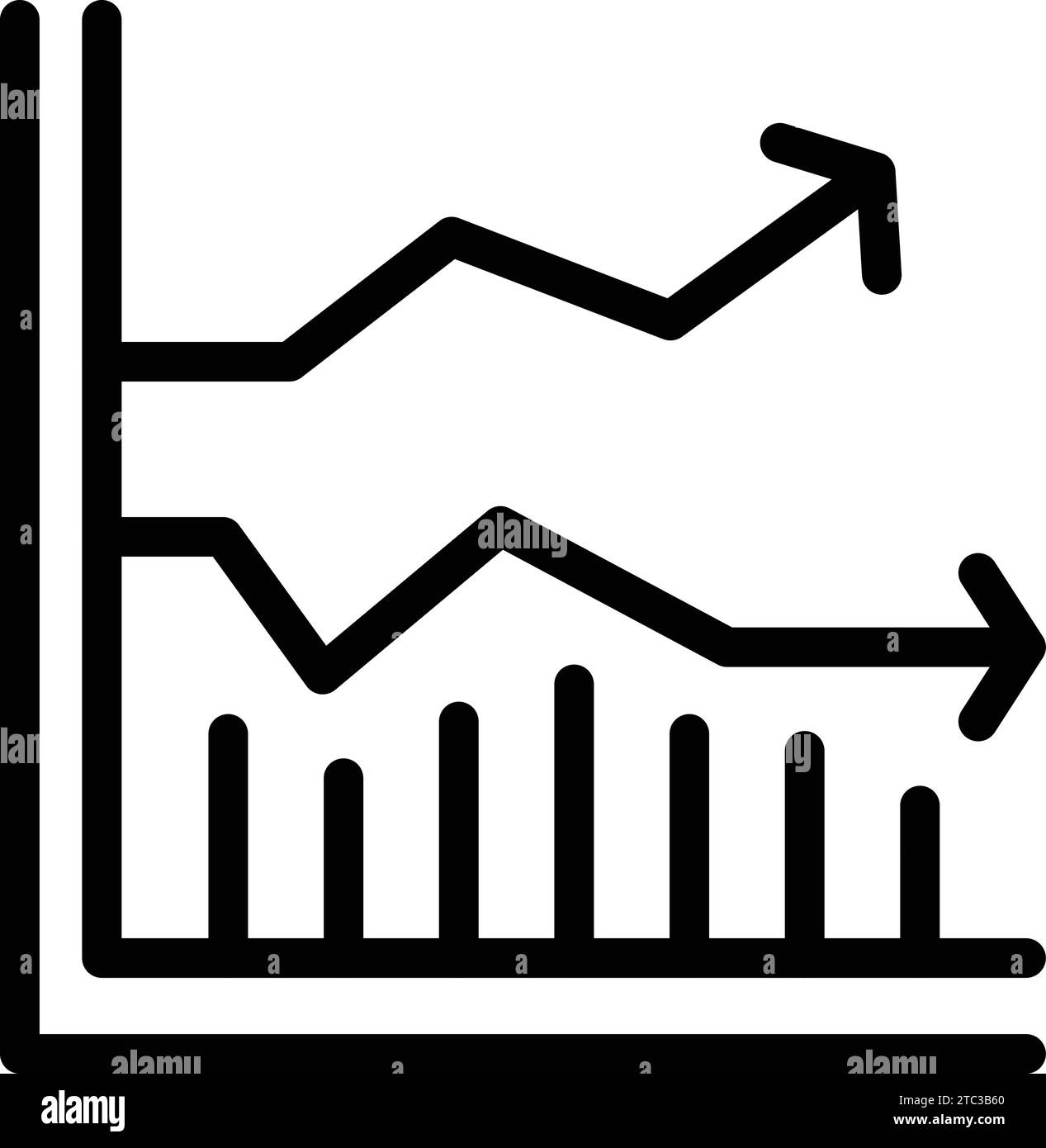Icona di analisi versione beta per delineare il vettore. Avvio del report del sito Web di prova. Grafico di valutazione della pagina Web Illustrazione Vettoriale