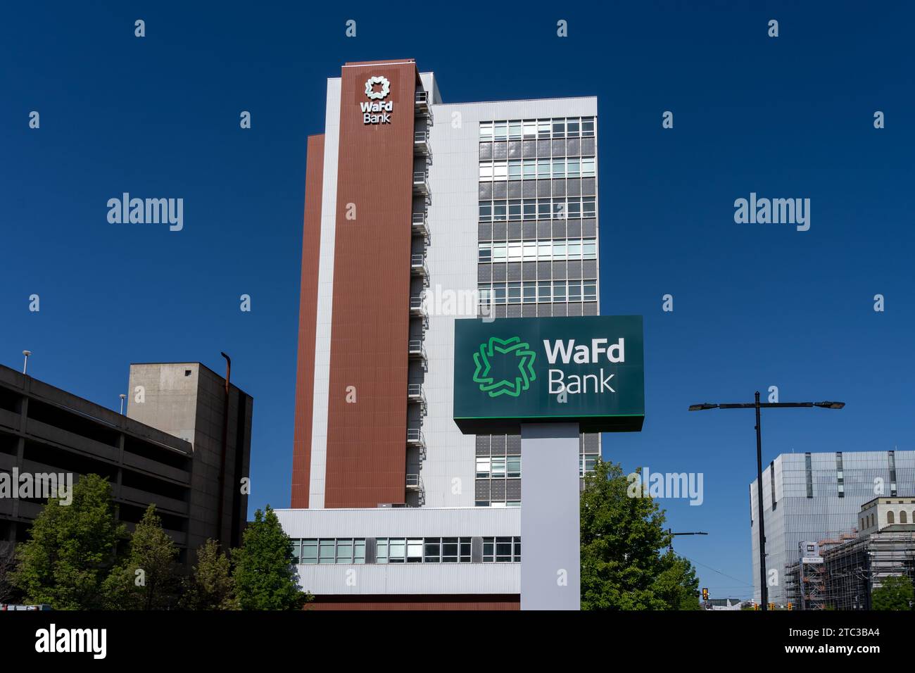 Ufficio della Wafd Bank nel Washington Federal Building a Salt Lake City, Utah, Stati Uniti Foto Stock
