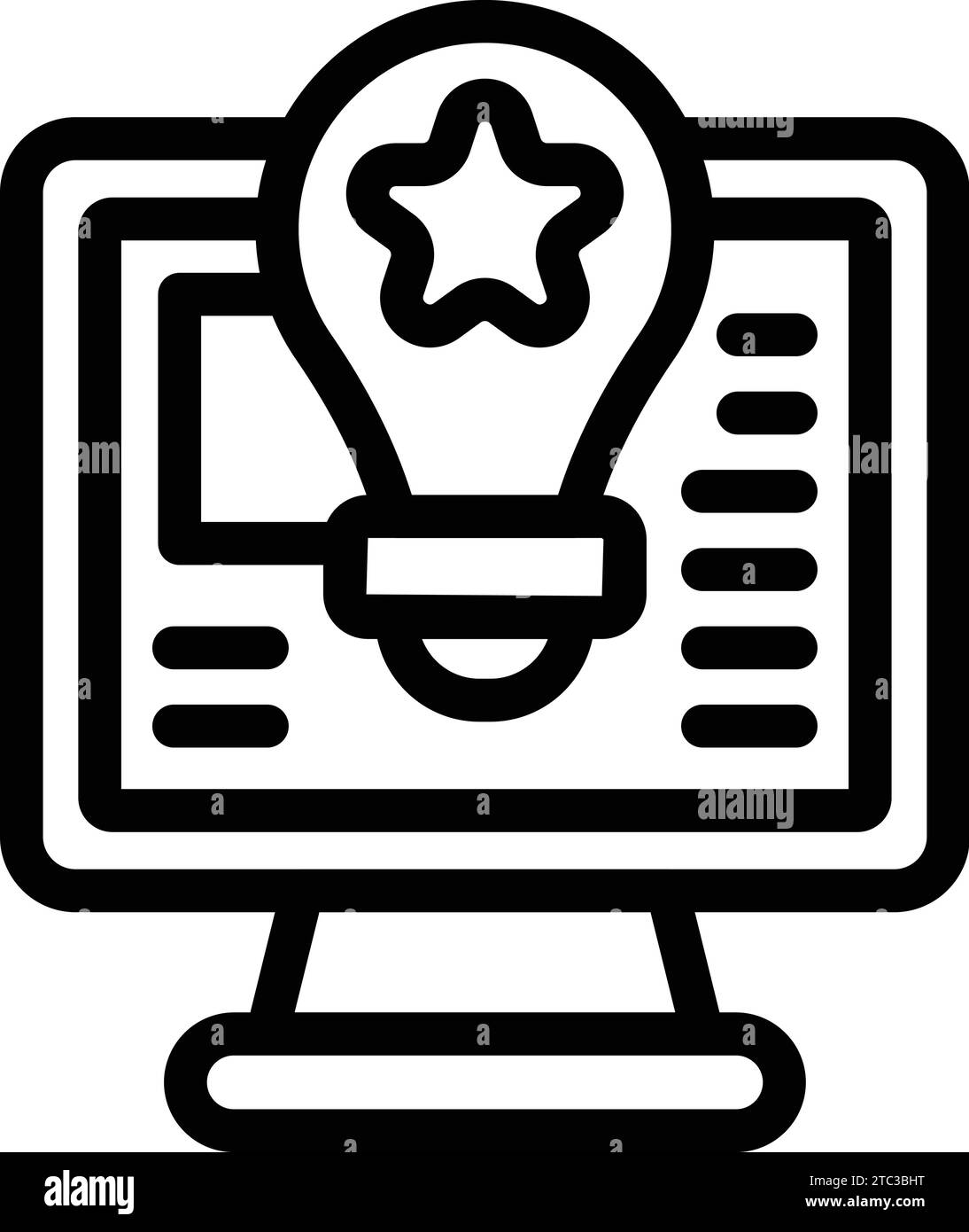 Icona software delinea vettore. Strategia di potenziamento creativo. Programmazione della versione di avvio Illustrazione Vettoriale