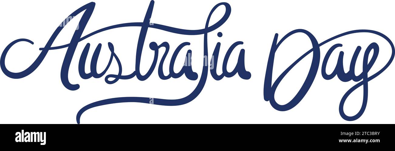 design tipografico australia day Illustrazione Vettoriale