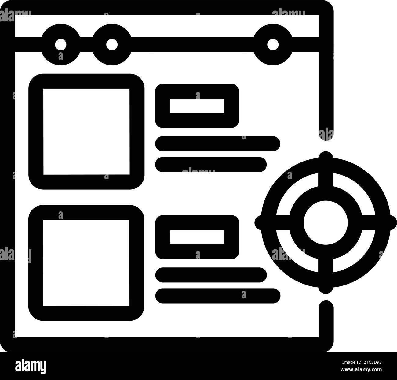 Icona versione beta per il vettore di contorno. Analisi del codice software. Nuova versione software Illustrazione Vettoriale