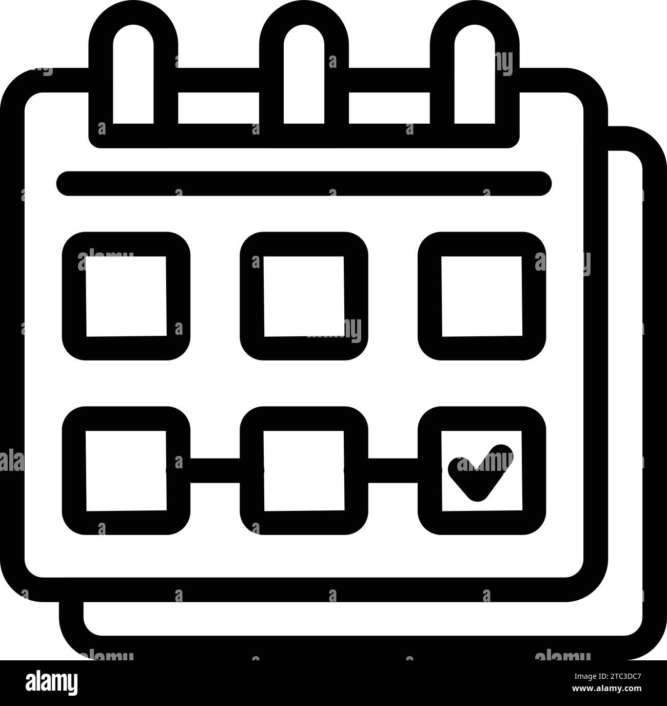 Miglioramento del vettore di contorno dell'icona beta dell'elenco di controllo. Attività di controllo della qualità. Esecuzione del test dello script del software Illustrazione Vettoriale