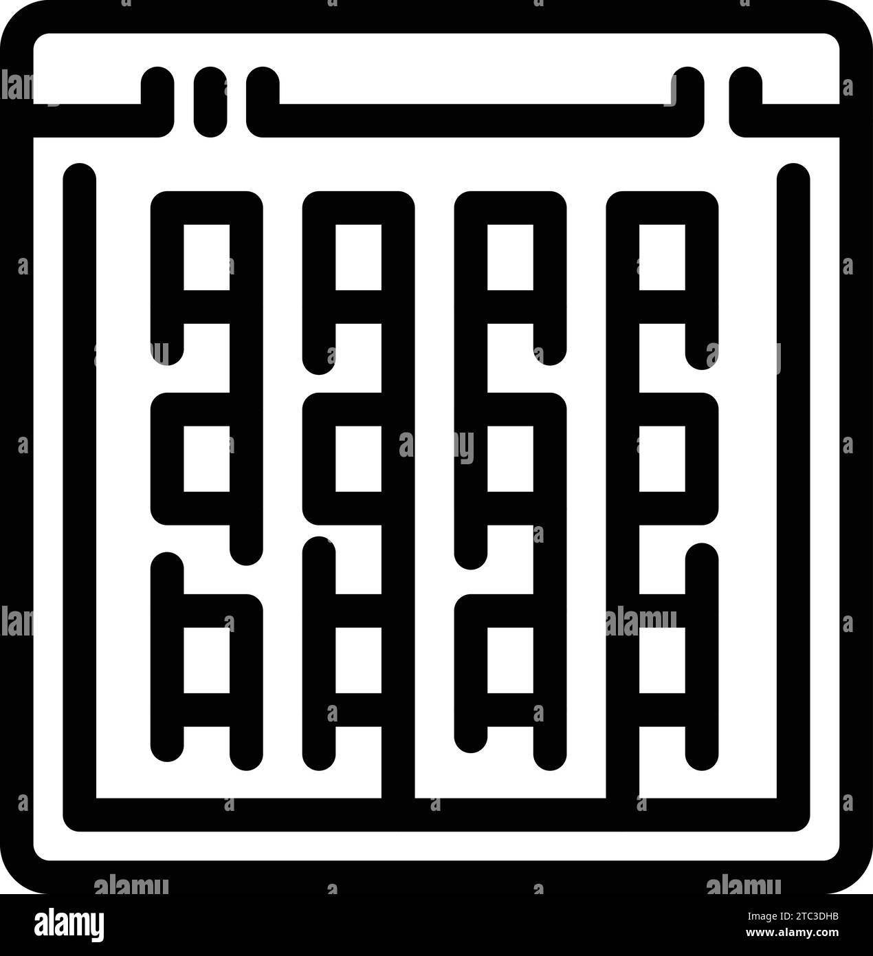 Icona dello script di programmazione di codifica per il vettore. Codice versione test. Linguaggio di sviluppo software Illustrazione Vettoriale