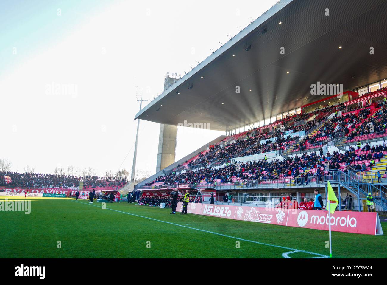 Monza, Italia. 10 dicembre 2023. Stadio U-Power, durante AC Monza vs Genoa CFC - serie A, allo stadio U-Power. Crediti: Alessio Morgese/Alessio Morgese/Emage/Alamy live news Foto Stock