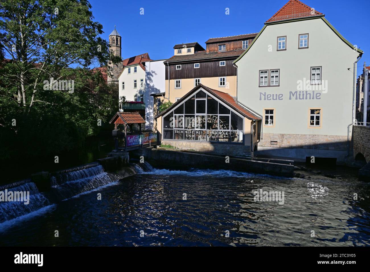 Città vecchia della capitale dello stato Erfurt, Turingia Foto Stock