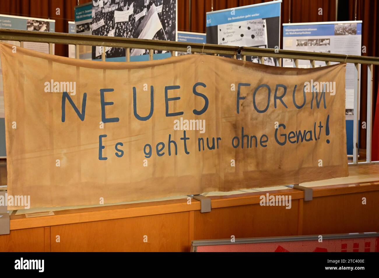 Museo e memoriale della Stasi nell'angolo rotondo di Lipsia, Sassonia Foto Stock