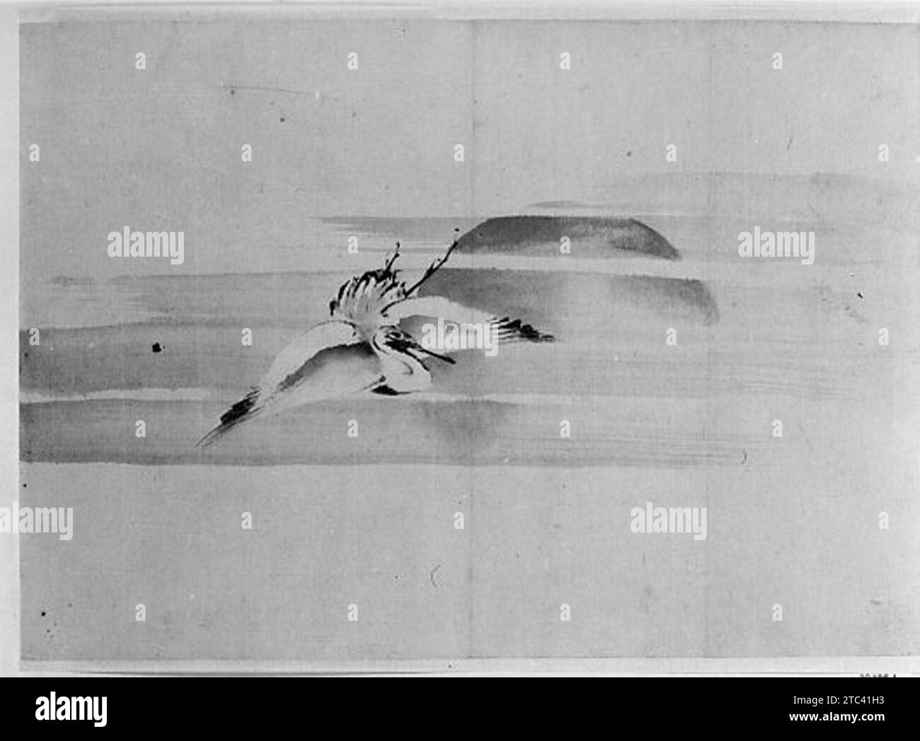 Crane and Sun 1938 della Hokusai School Foto Stock