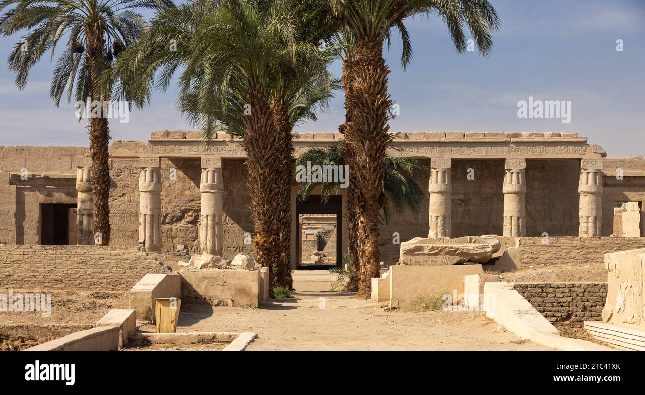 Il tempio funerario di Seti i, Luxor, Egitto Foto Stock