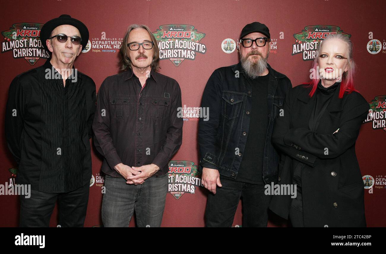 Inglewood, USA. 9 dicembre 2023. Duke Erikson, Butch Vig, Steve Marker e Shirley Manson dei Garbage partecipano al KROQ Almost Acoustic Christmas 2023 di Audacy al Kia Forum il 9 dicembre 2023 a Inglewood, California. Foto:crash/imageSPACE credito: Imagespace/Alamy Live News Foto Stock