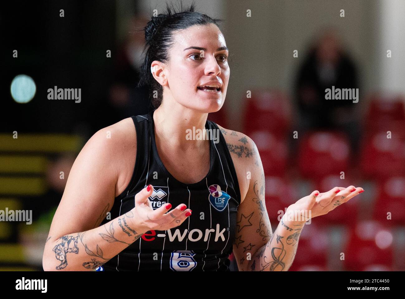 Roma, Italia. 10 dicembre 2023. Marzia tagliamento (e-Work Faenza) durante Oxygen Roma Basket vs e-Work Faenza, partita femminile di serie A1 a Roma, Italia, 10 dicembre 2023 crediti: Independent Photo Agency/Alamy Live News Foto Stock