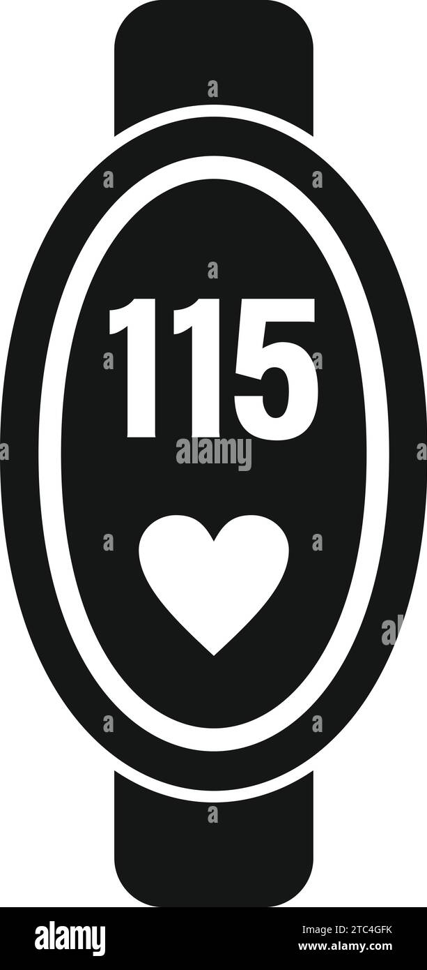 Icona della fascia fitness femminile Simple Vector. Dati sportivi del sistema. Esecuzione di rete Illustrazione Vettoriale