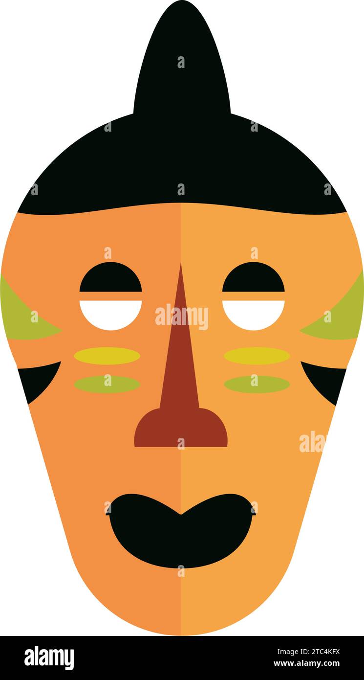 maschera nigeriana illustrazione tradizionale Illustrazione Vettoriale