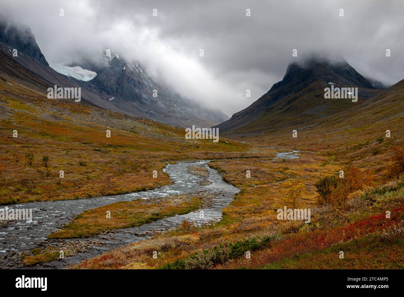 Massiccio montuoso del Nallo a settembre, Lapponia, Svezia Foto Stock