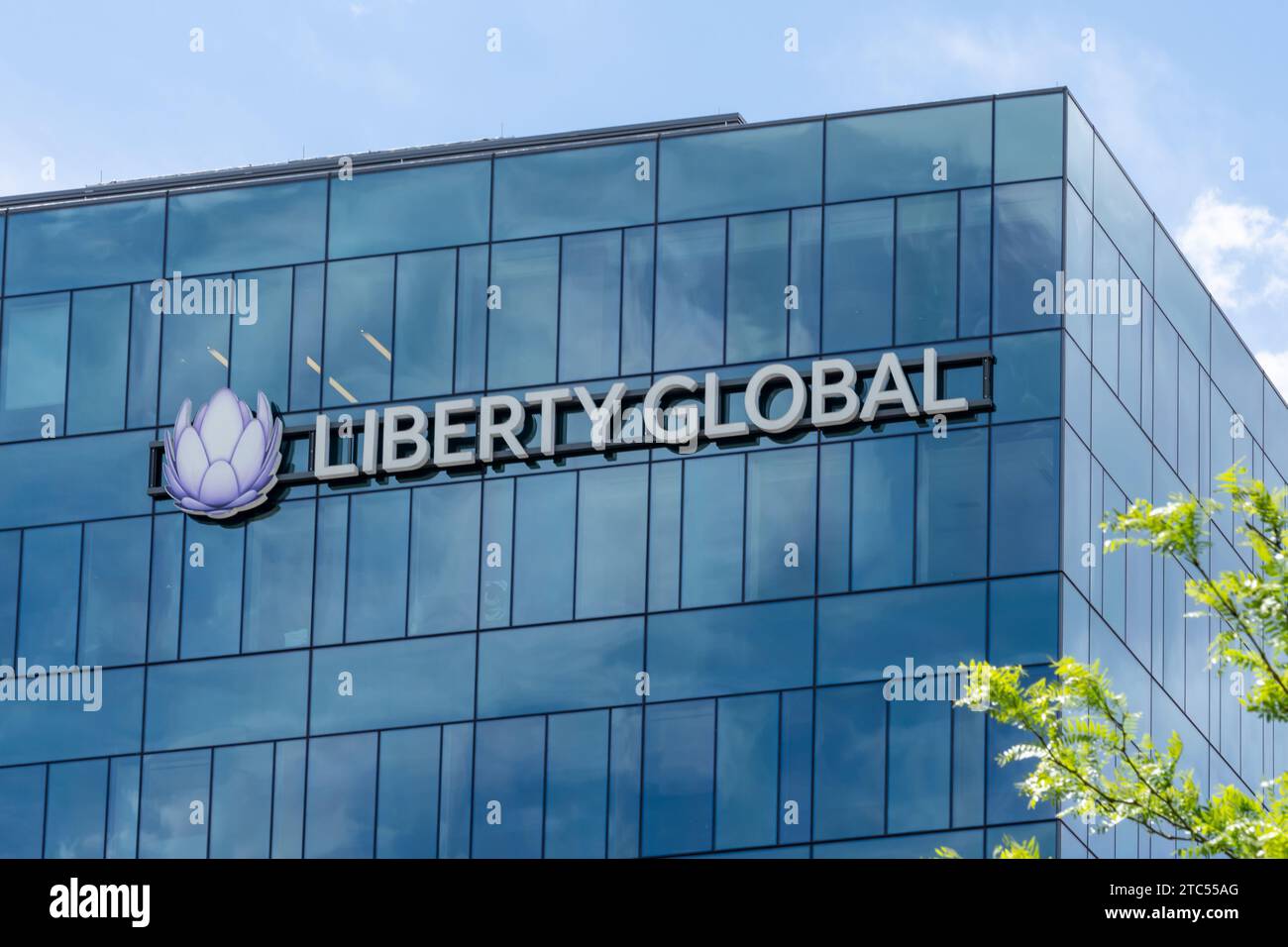 Sede della Liberty Global a Denver, Colorado, Stati Uniti Foto Stock