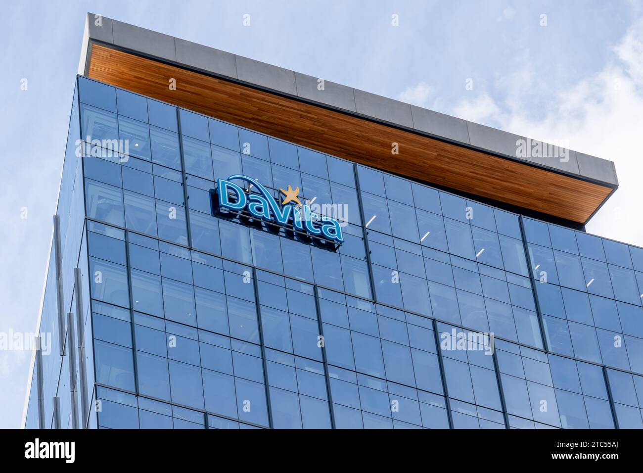 Sede centrale di DaVita a Denver, Colorado, Stati Uniti Foto Stock