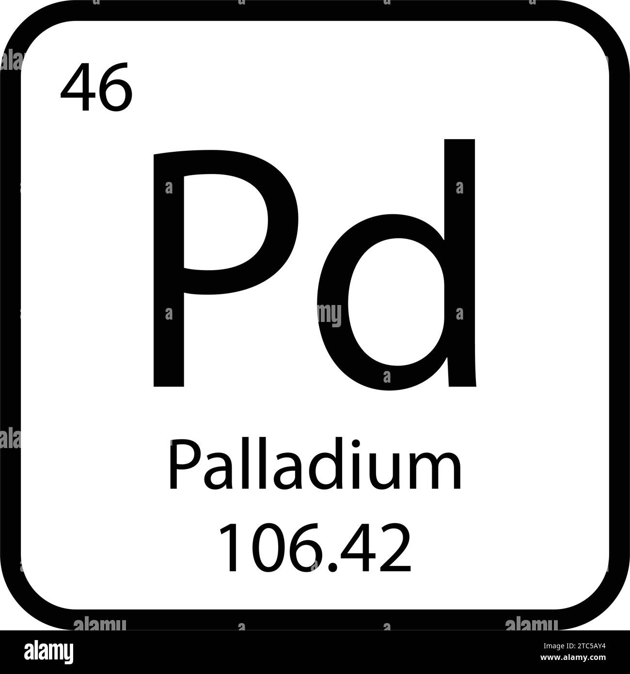 Disegno illustrativo vektor con icona palladio Illustrazione Vettoriale