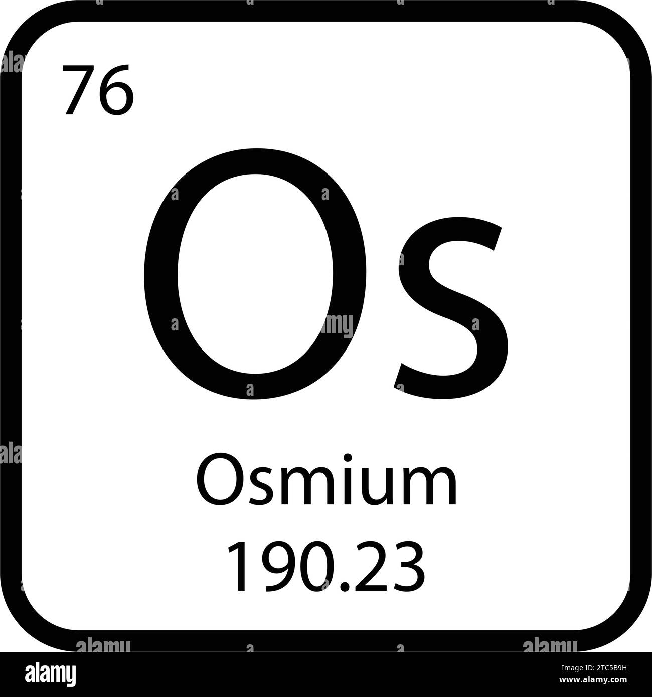 Disegno illustrativo vettoriale con icona osmio Illustrazione Vettoriale