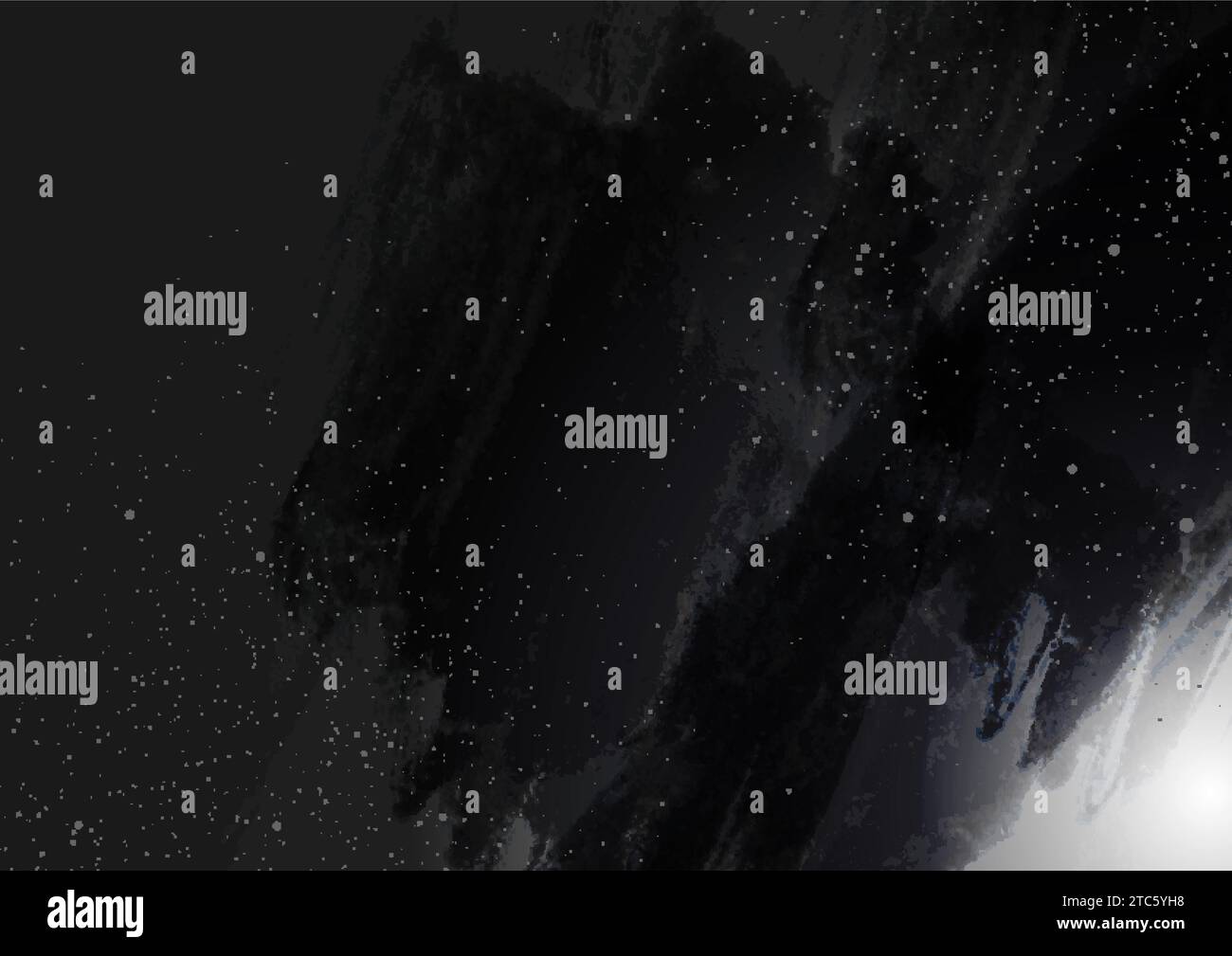 La texture grunge nera blot lo sfondo con punti astratti. Progettazione vettoriale Illustrazione Vettoriale