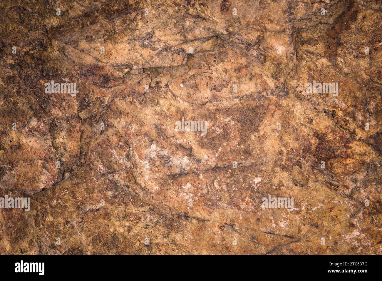 sfondo e texture in pietra marrone o roccia per la progettazione con spazio di copia per testo o immagine. Foto Stock