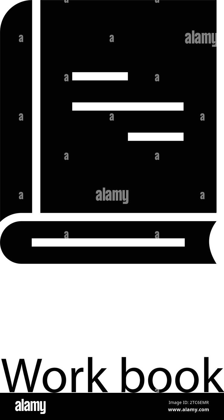 icona del glifo del libro isolata, marketing , pianificazione Illustrazione Vettoriale