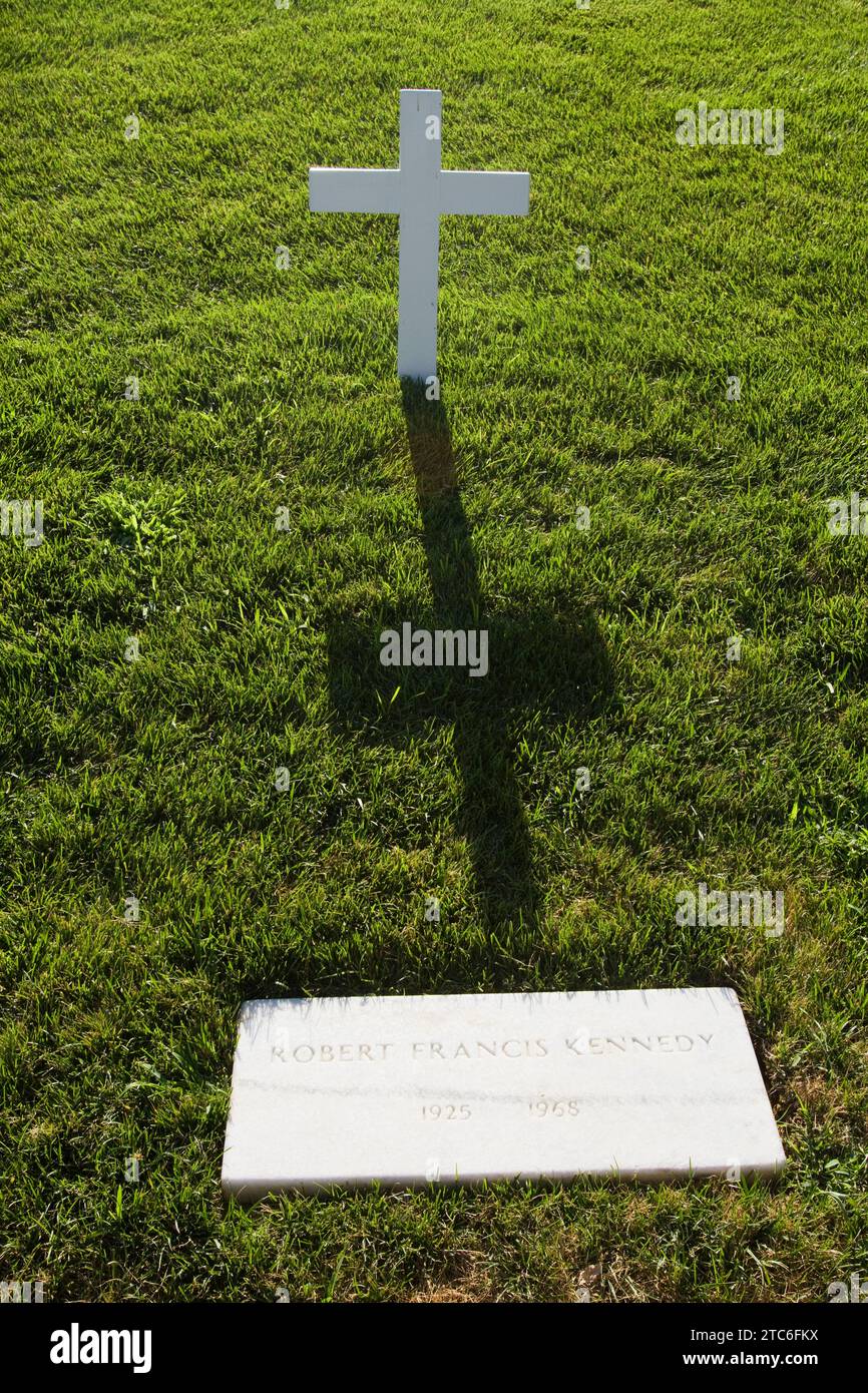 Tomba di Robert Kennedy al Cimitero Nazionale di Arlington. Foto Stock