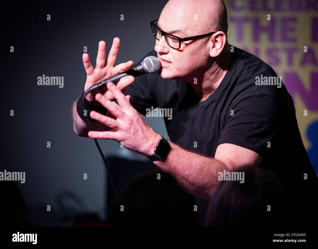 Terry Alderton, Stand Up Comedian, Joker Comedy Club, Southend-on-Sea, Essex © Clarissa Debenham (Film Free Photography) / Alamy Foto Stock