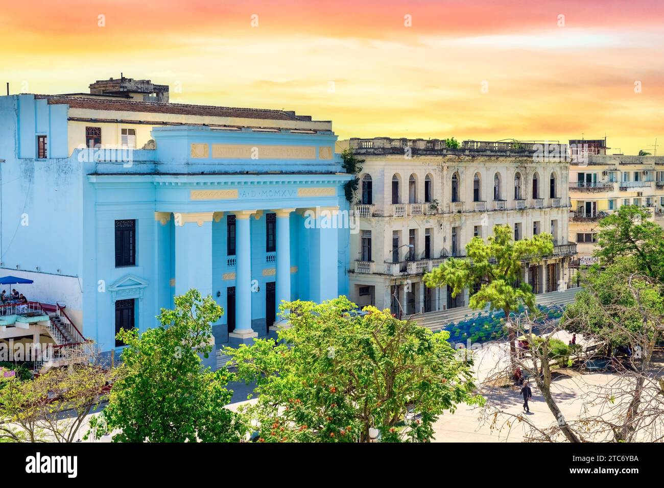 Pre Universitario Osvaldo Herrera, Santa Clara, Villa Clara, Cuba, 2020 Foto Stock