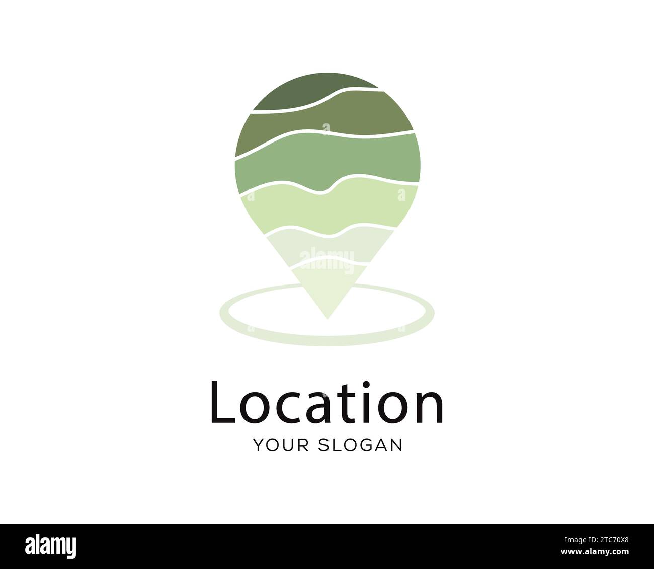 Modello di progettazione del logo di posizione vettoriale della tecnologia Illustrazione Vettoriale