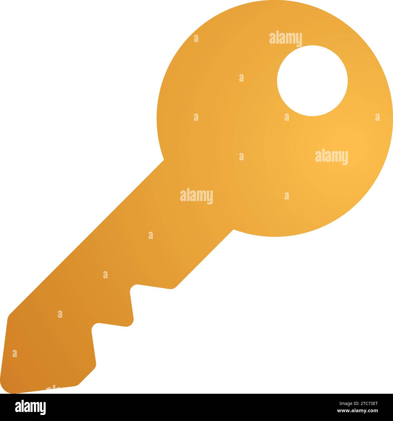 Icona chiave, vettore, piatto, gradiente, colore, illustrazione, arte Illustrazione Vettoriale