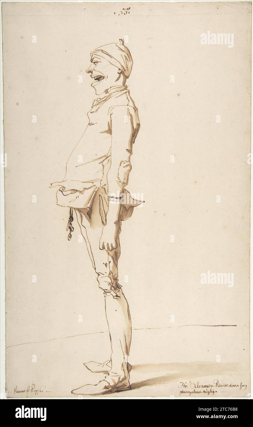 Caricatura del fratello minore dell'artista Marie-Alexandre-Francois 1976 di Francois Andre Vincent Foto Stock