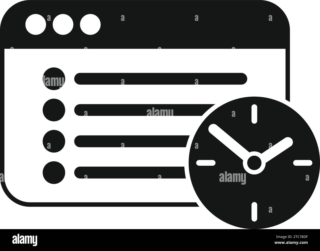 Icona piano dati Web vettore semplice. Cartella bancaria. Area di lavoro con schermo remoto Illustrazione Vettoriale