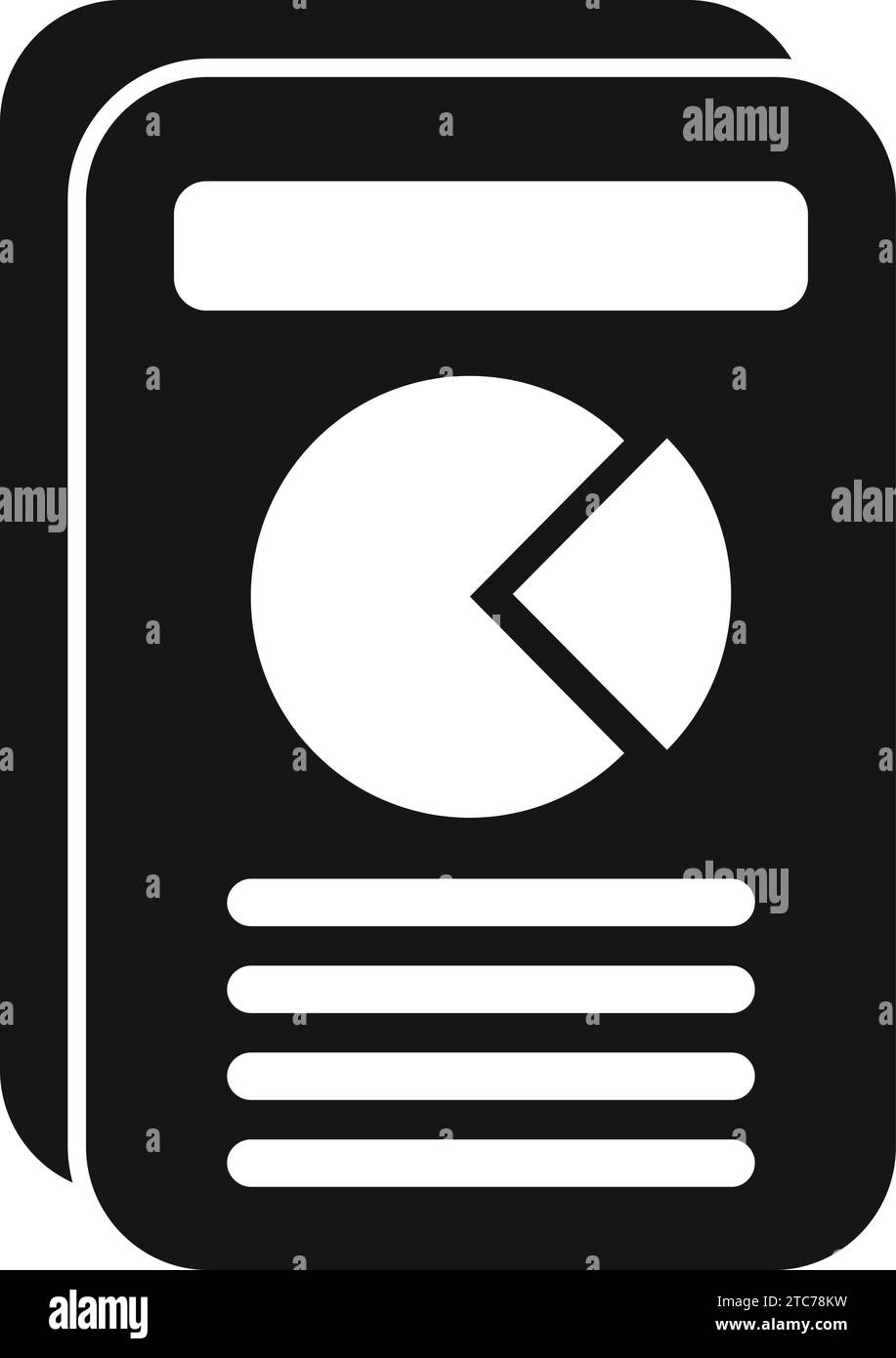 Schermata icona cartella file vettore semplice. Controllo remoto dei processi. Piano informativo Illustrazione Vettoriale