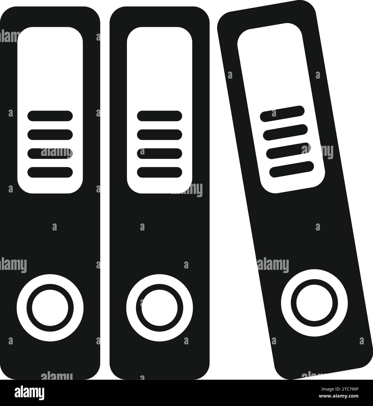 Icona stack cartelle vettore semplice. Cartella saldo. Accesso remoto allo schermo Illustrazione Vettoriale