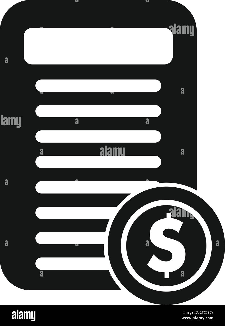 Icona di accesso al piano di fatturazione vettore semplice. Piano finanziario. Scelta di un lavoro elettronico Illustrazione Vettoriale