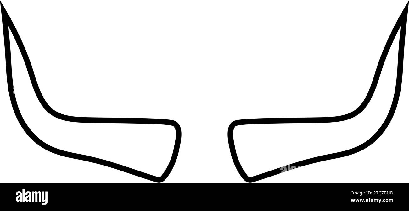 illustrazione vettoriale dell'icona della linea animale della tromba Illustrazione Vettoriale