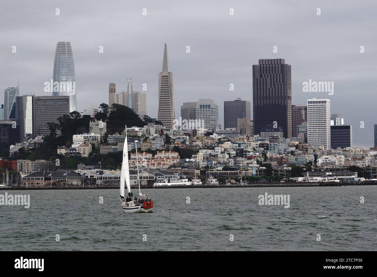Barca a vela in San Francisco Foto Stock