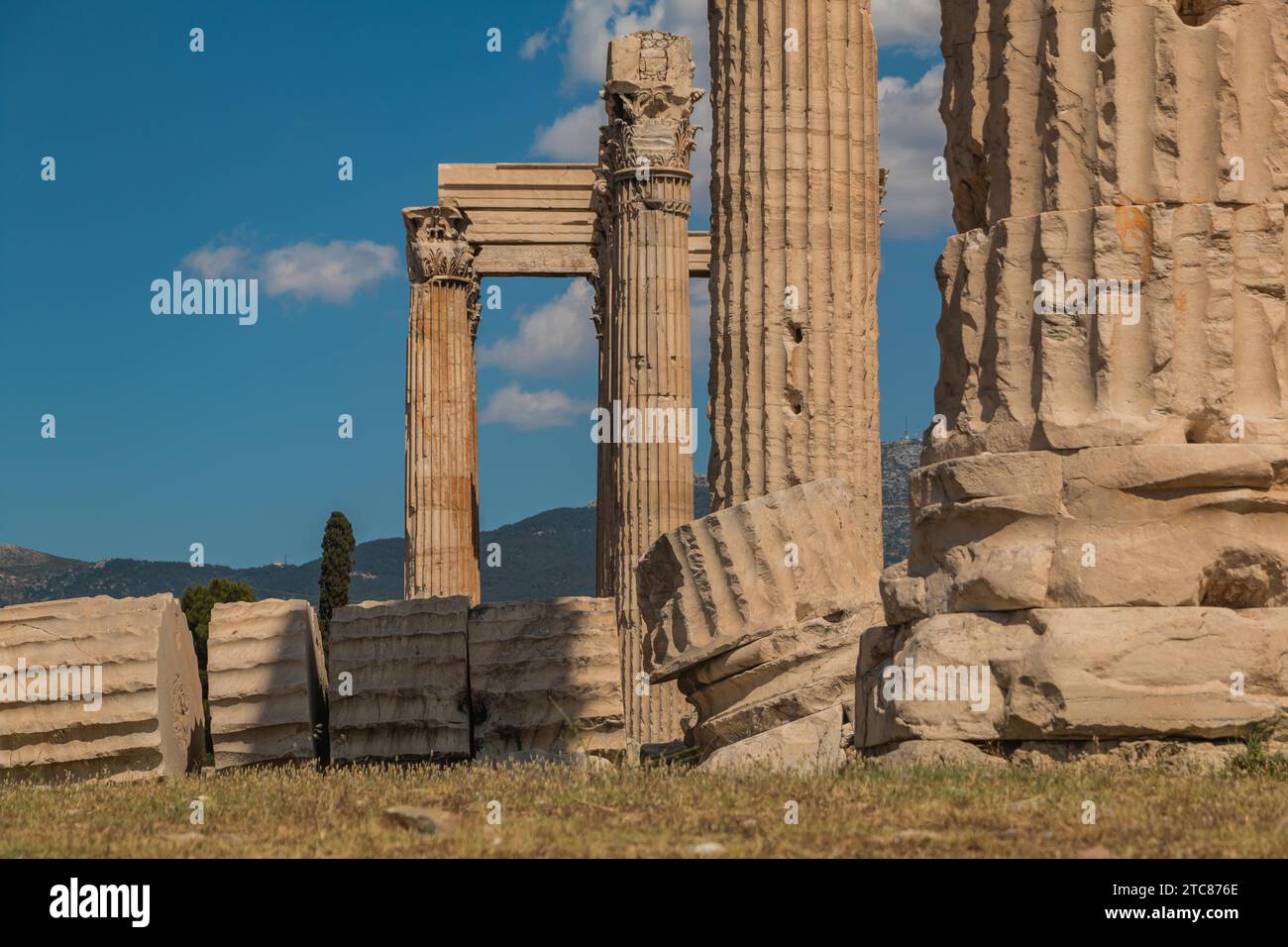 Una foto del Tempio di Zeus Olimpio Foto Stock