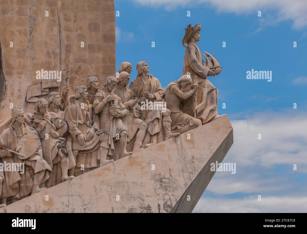 Una foto del monumento Padrao dos Descobrimentos, a Lisbona Foto Stock