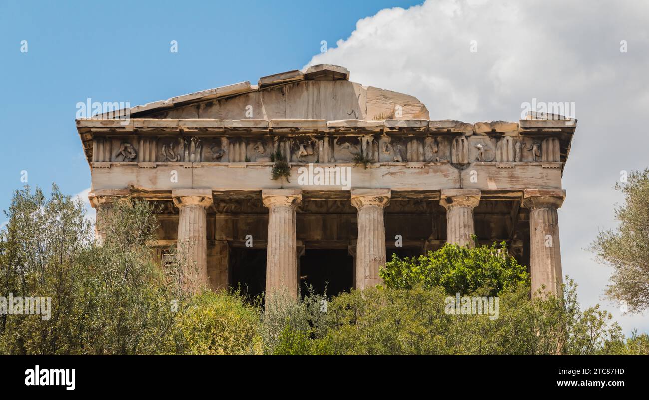 Una foto del Tempio di Efesto, ad Atene Foto Stock