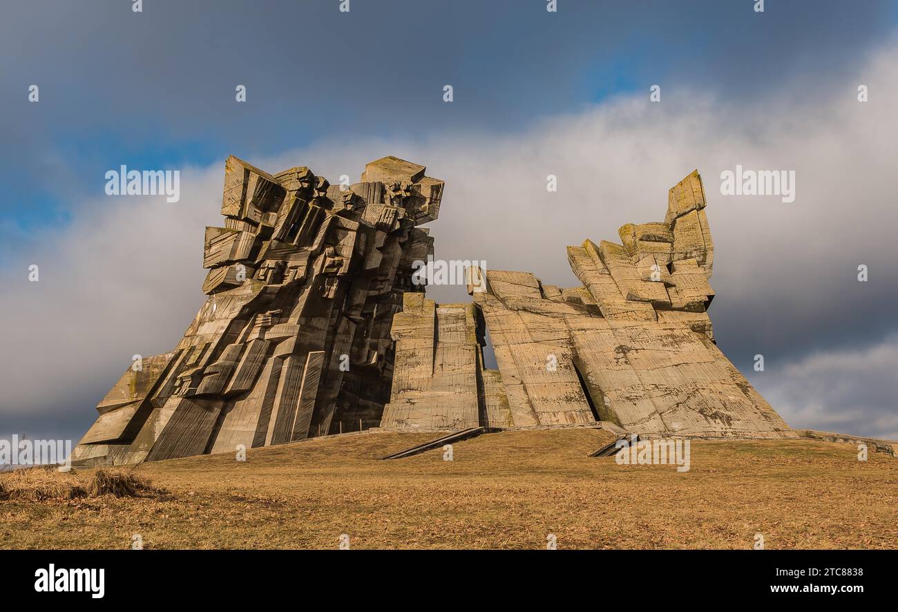 Una foto del Ninth Fort Memorial Lituania Foto Stock
