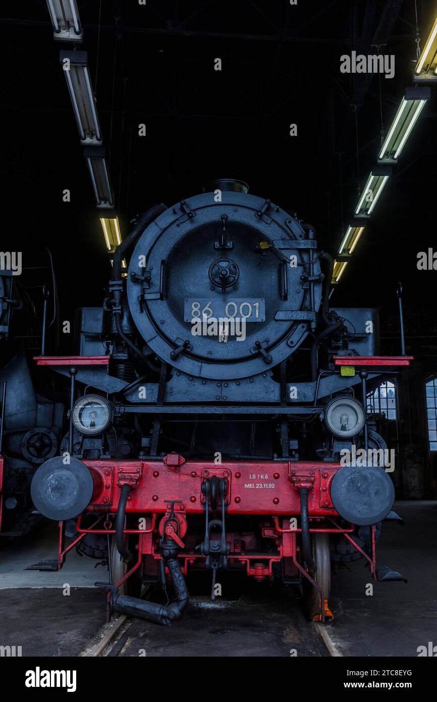 Il Saxon Railway Museum è un museo dedicato ai veicoli ferroviari storici di Chemnitz Foto Stock