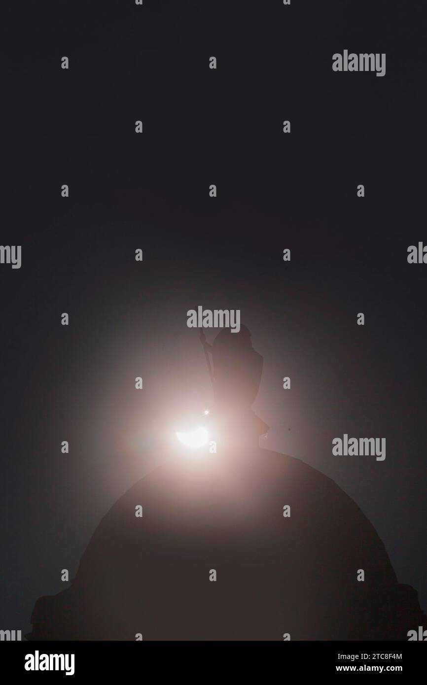 Eclissi solare 2015 a Dresda Foto Stock