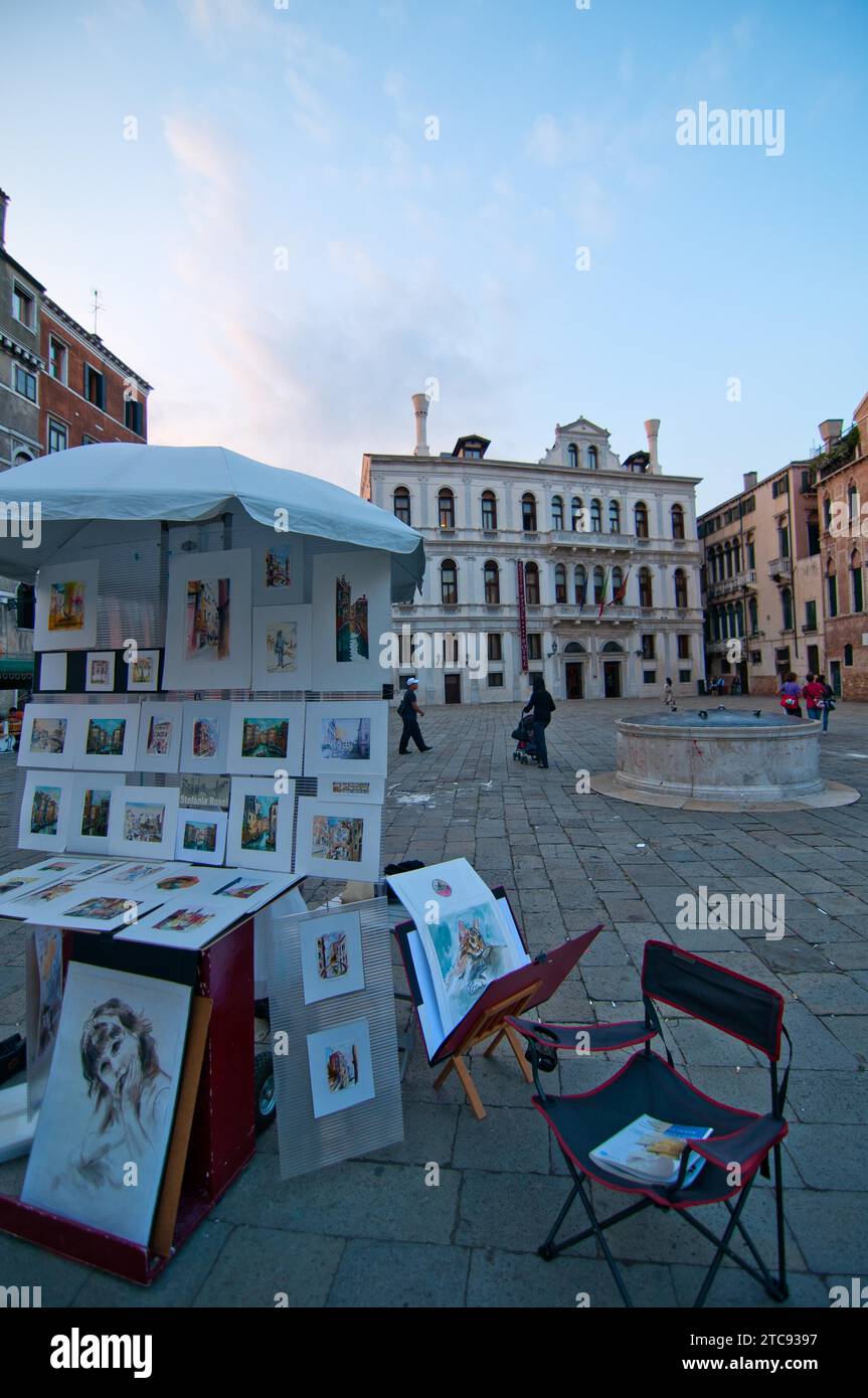 Venezia Italia insolito e pittoresco panorama del luogo più turistico nel mondo possono ancora trovare qualche segreto nascosto spot Foto Stock