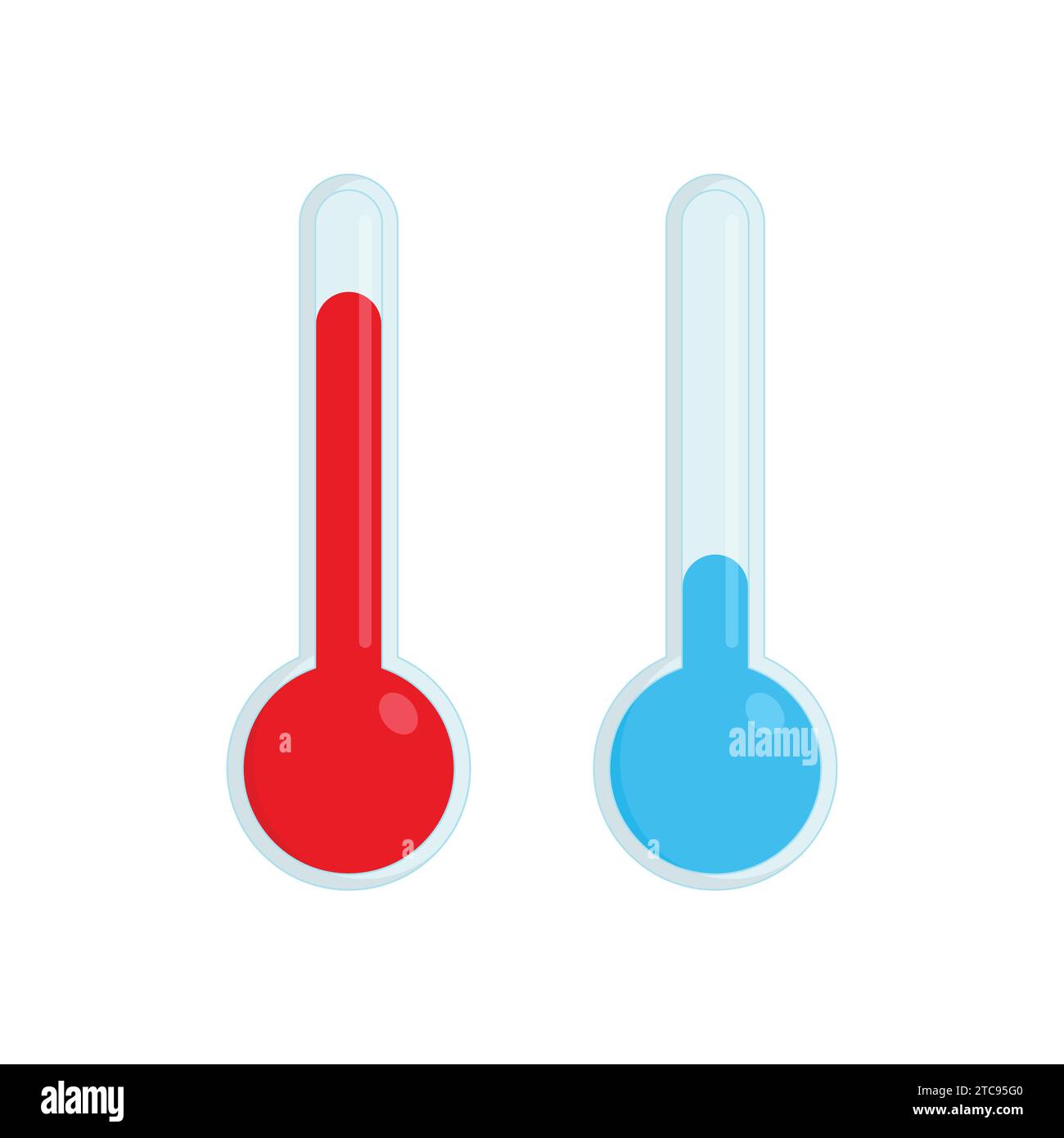Icona del vettore del termometro a temperatura piatta illustrazione della temperatura calda del vettore a freddo Illustrazione Vettoriale