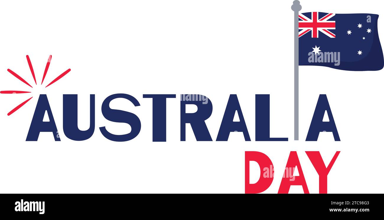giorno e bandiera dell'australia Illustrazione Vettoriale