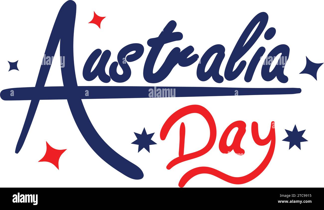 lettere del giorno dell'australia Illustrazione Vettoriale