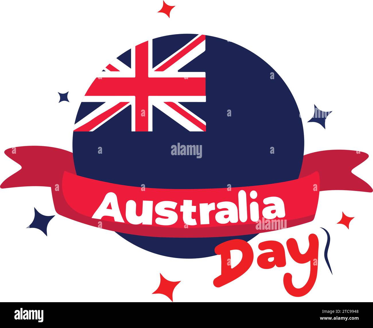 emblema del giorno australiano Illustrazione Vettoriale