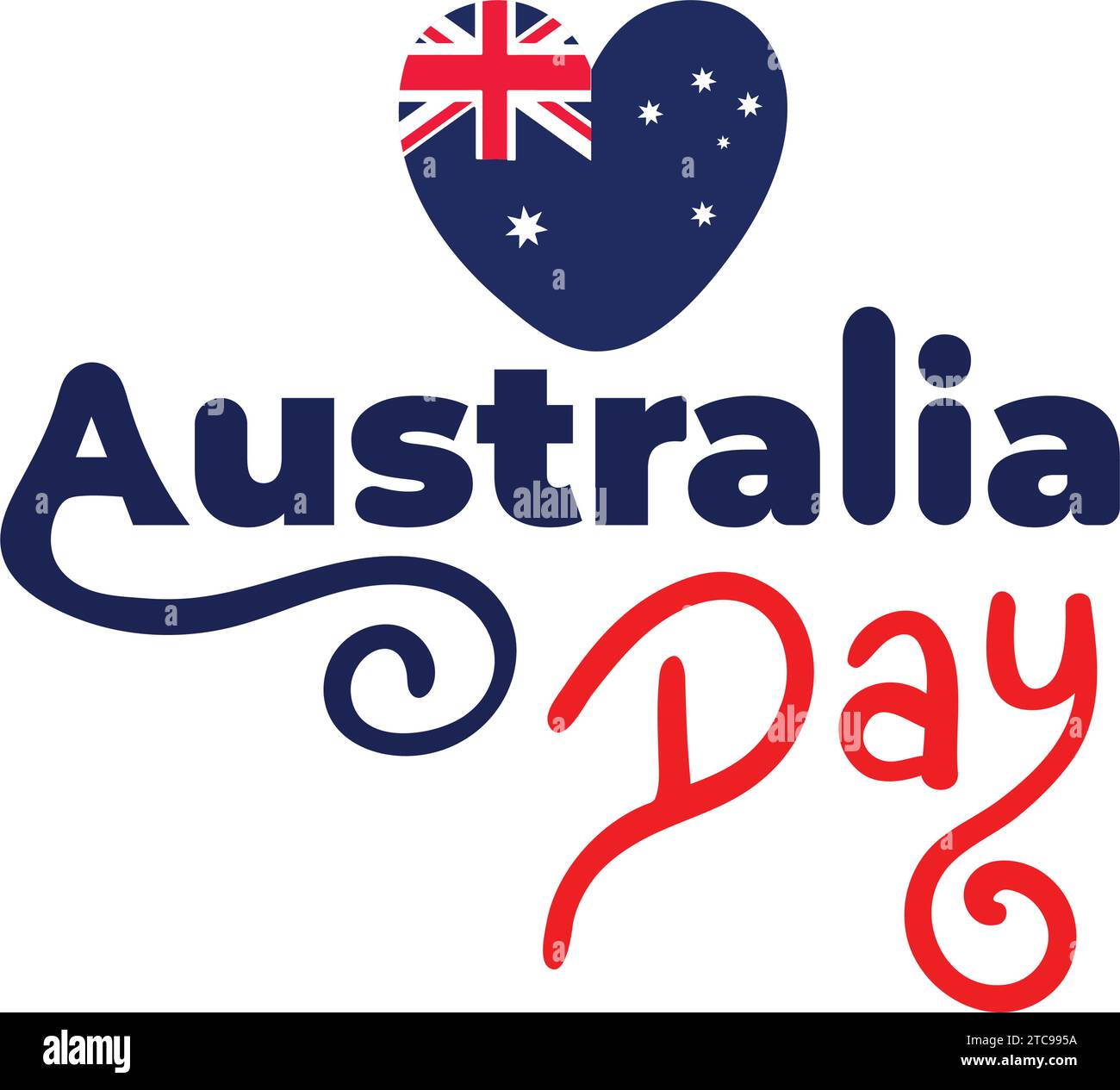 giornata in australia con il cuore Illustrazione Vettoriale