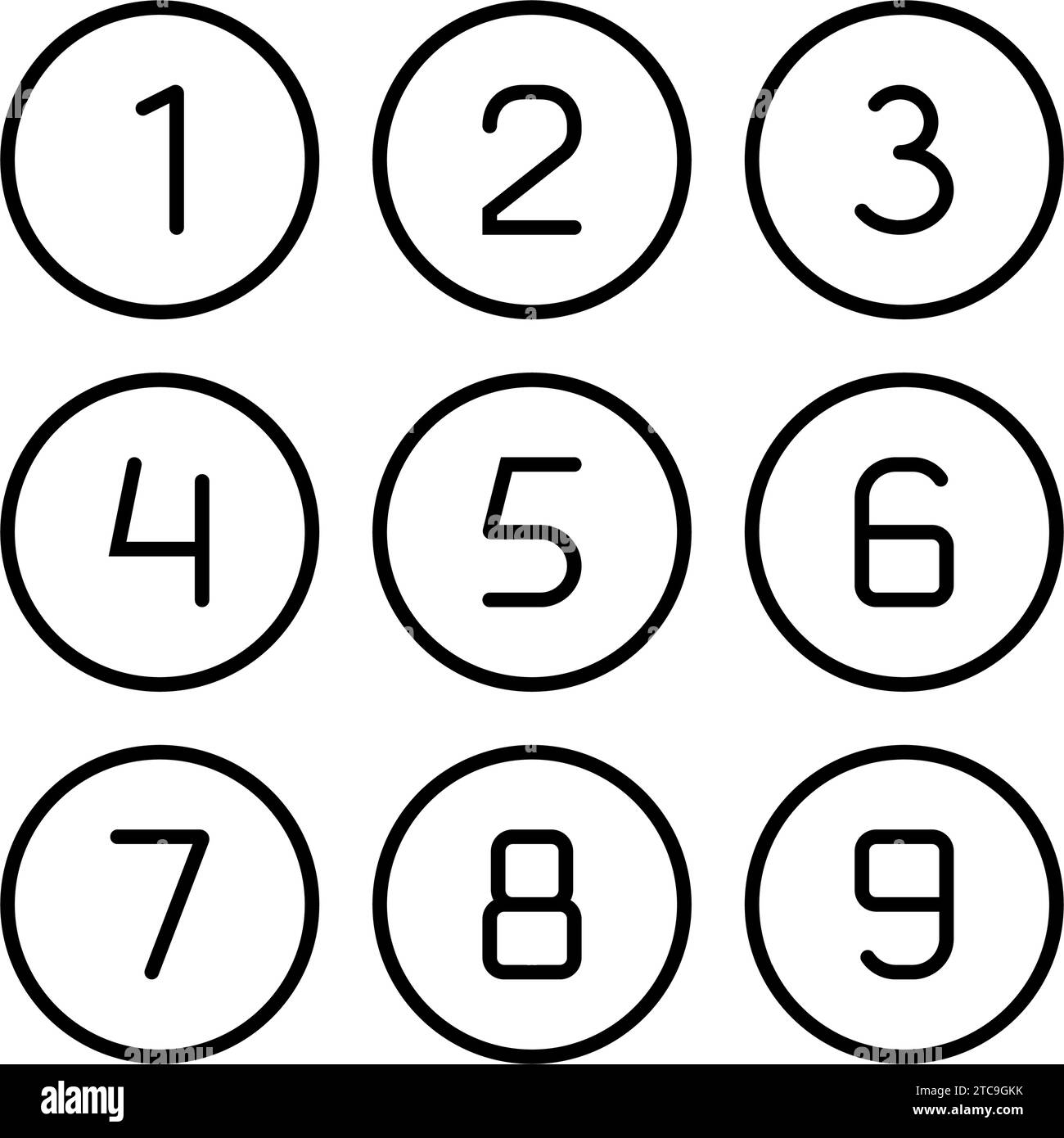 numeri matematica scienza educazione linea icona vettore illustrazione Illustrazione Vettoriale